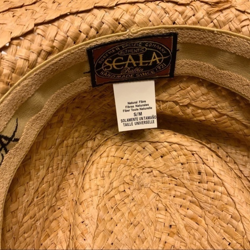 Scala Wicker Hat W/Braid Strap Detail - image 4